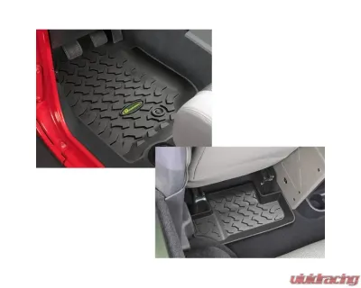 Quadratec Ultimate All Weather Front & Rear Floor Liners Jeep Wrangler 2-Door JK 2007-2010 - 14254 0302